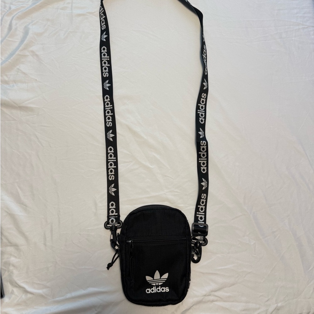 Adidas Black Belt Bag with Logo Strap